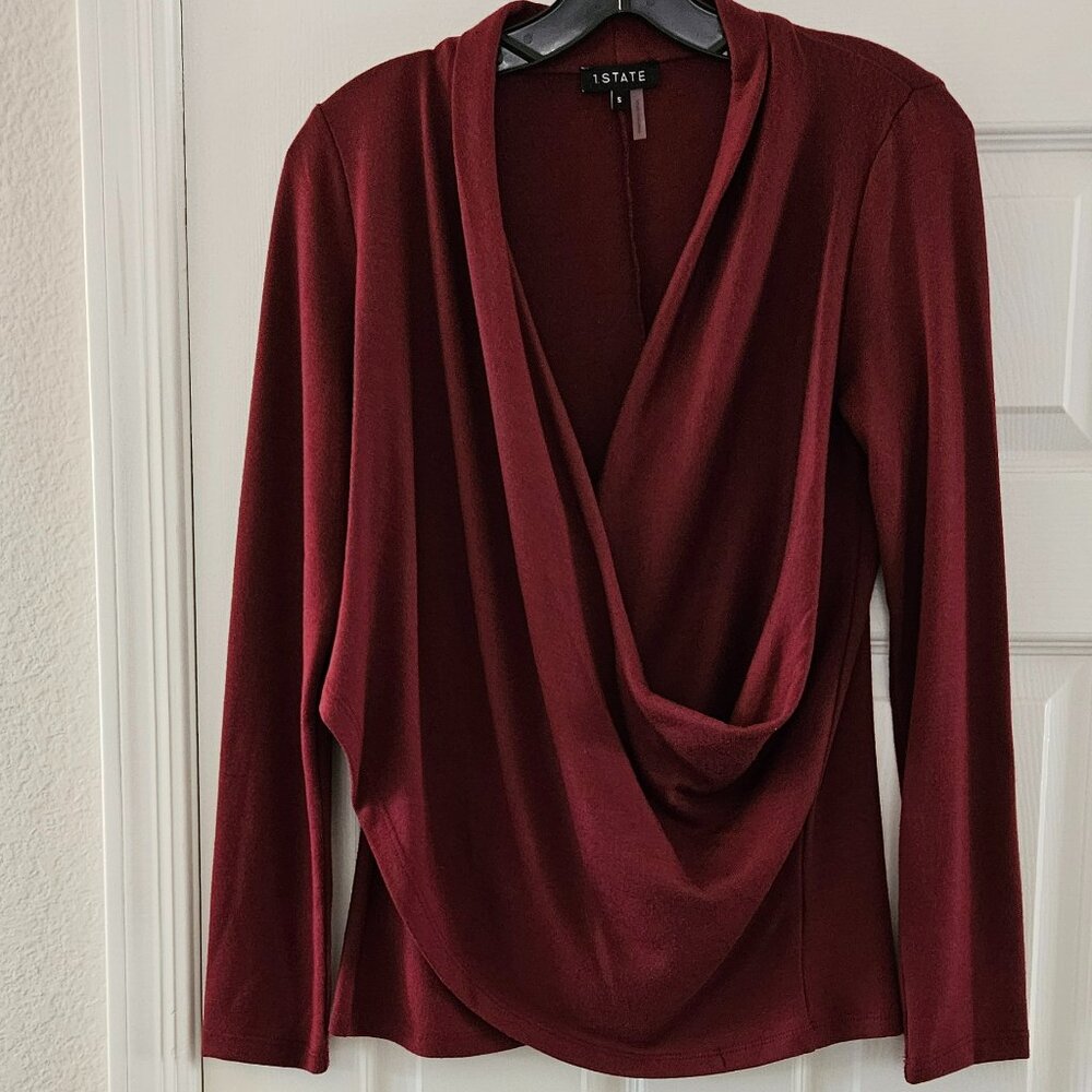 Kinit Cross Front Red Long Sleeve Shirt